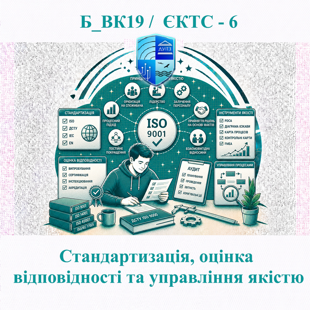 Б_ВК19 Стандартизація, оцінка відповідності та управління якістю - ЄКТС 6