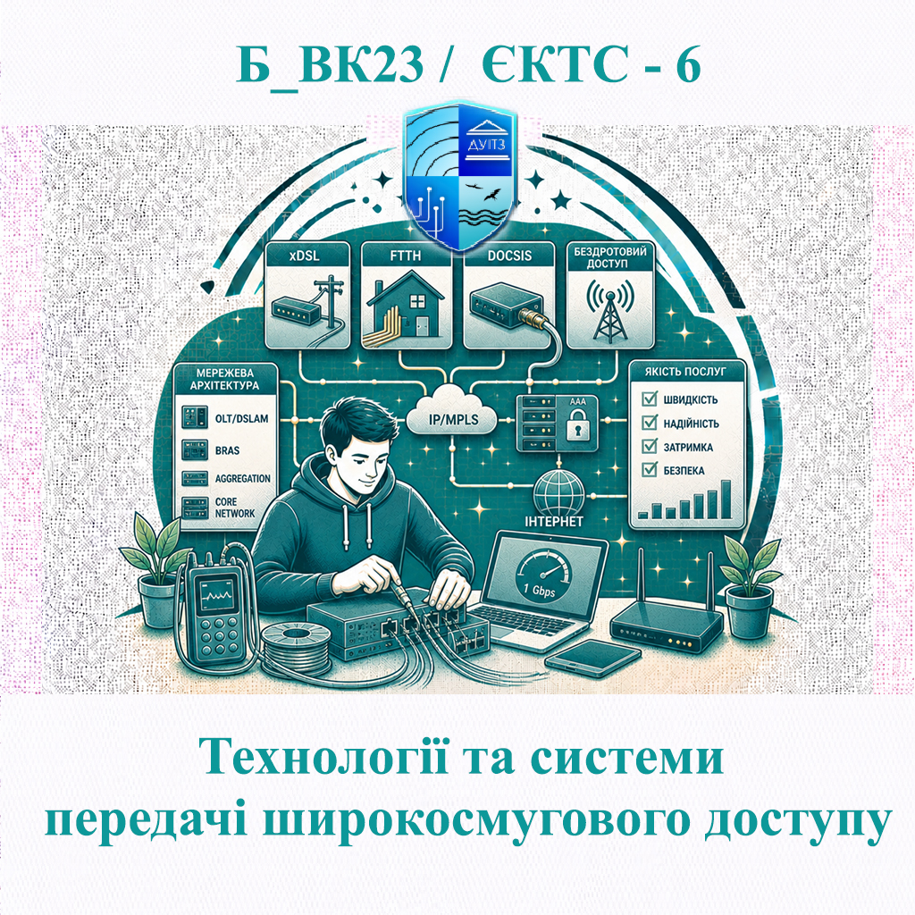 Б_ВК23 Технології та системи передачі широкосмугового доступу - ЄКТС 6