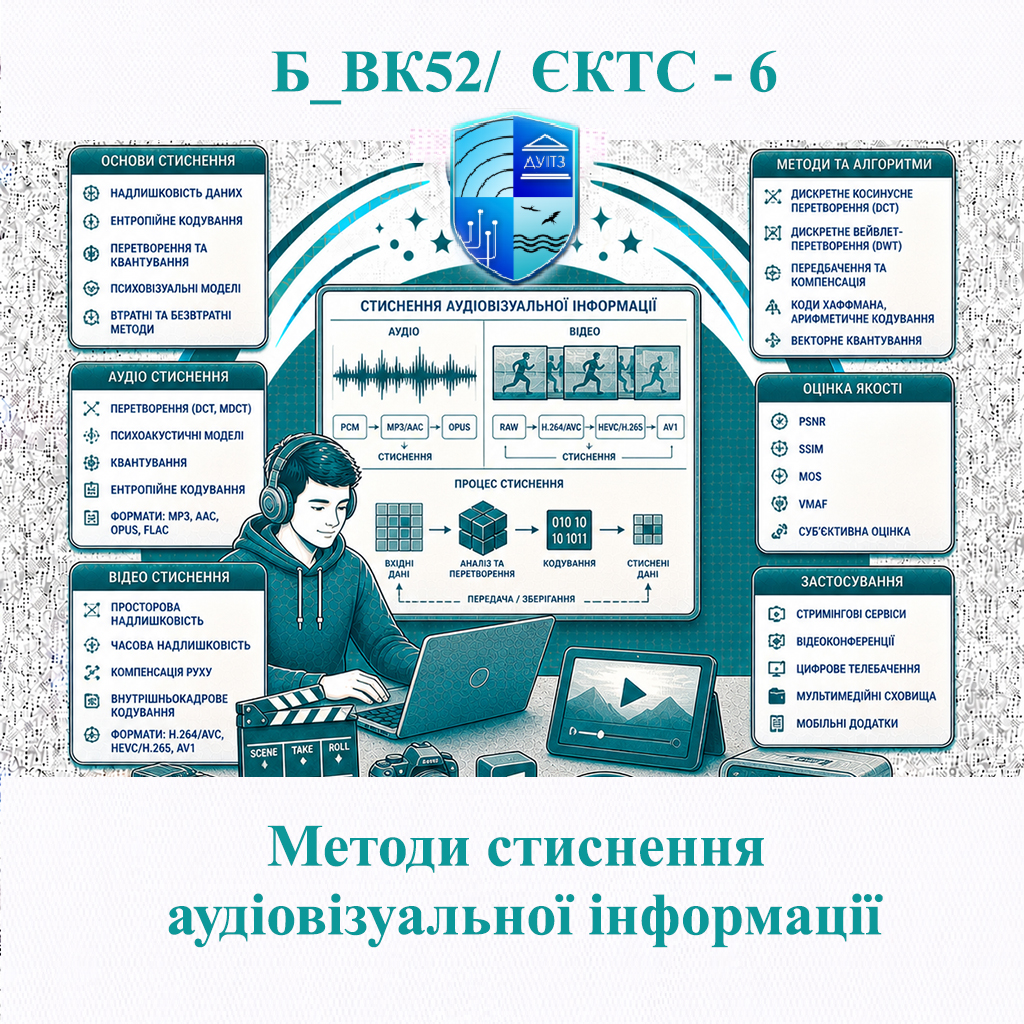 Б_ВК52 Методи стиснення аудіовізуальної інформації - ЄКТС 6