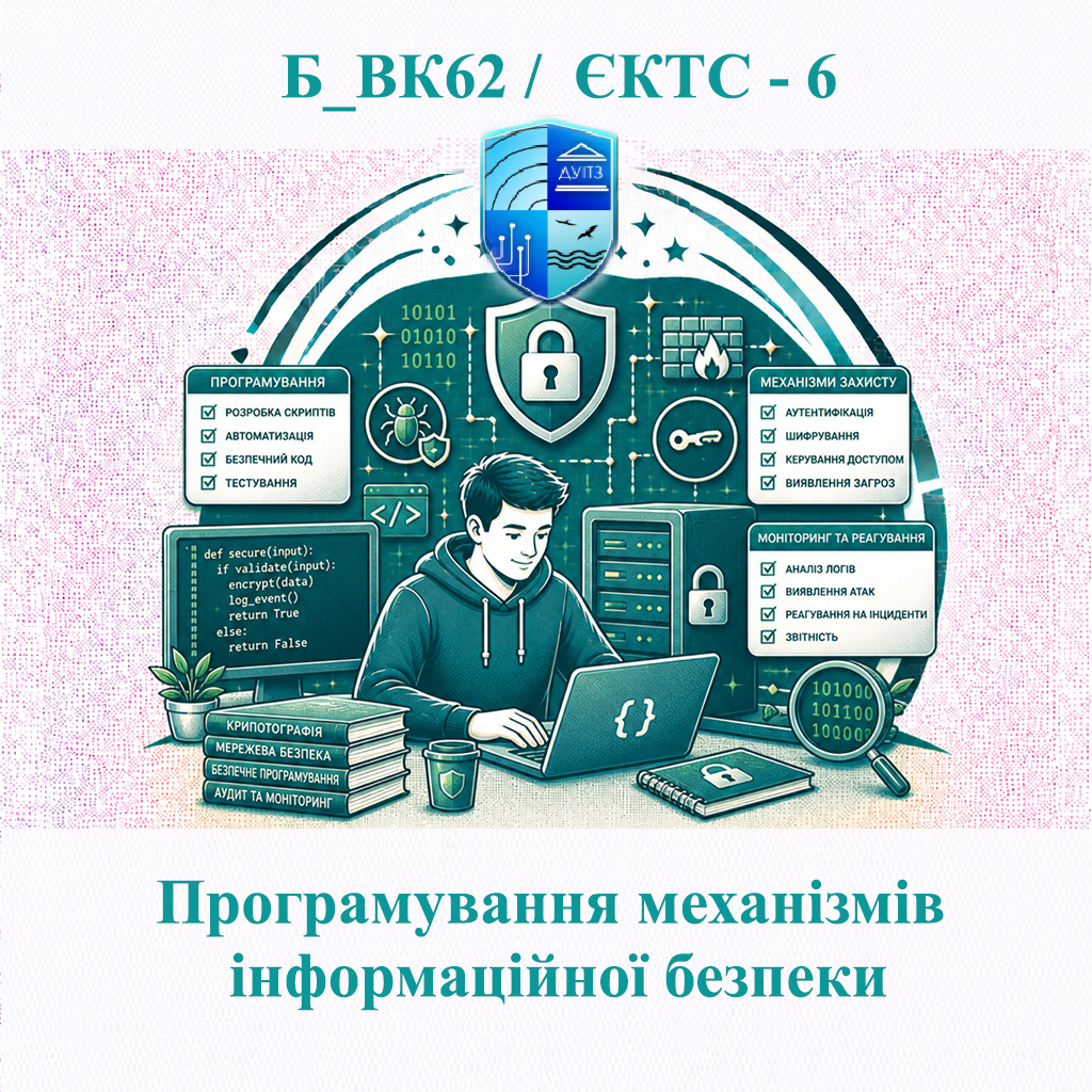 Б_ВК62 Програмування механізмів інформаційної безпеки - ЄКТС 6