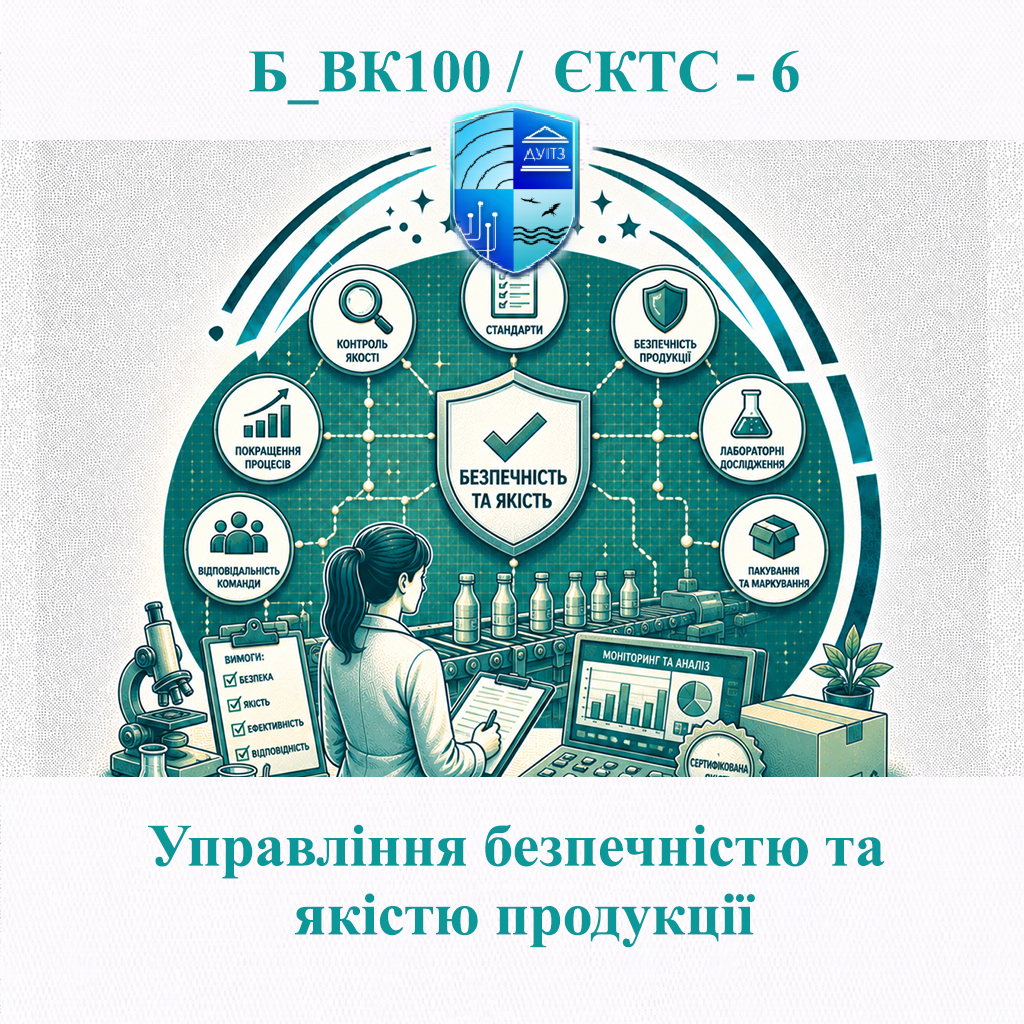 Б_ВК100 Управління безпечністю та якістю продукції - ЄКТС 6