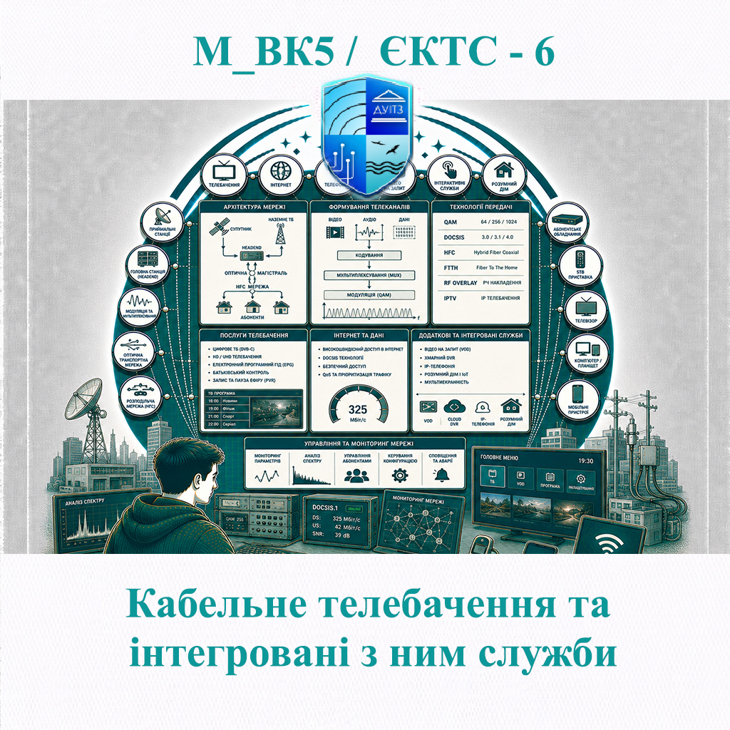 М_ВК5 Кабельне телебачення та інтегровані з ним служби - ЄКТС 6
