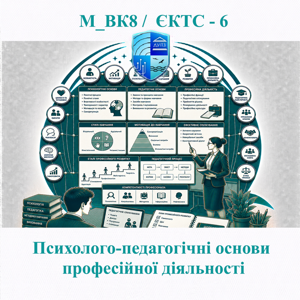 М_ВК8 Психолого-педагогічні основи професійної діяльності - ЄКТС 6