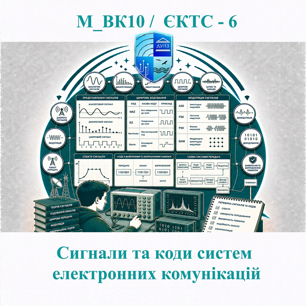 М_ВК10 Сигнали та коди систем електронних комунікацій - ЄКТС 6
